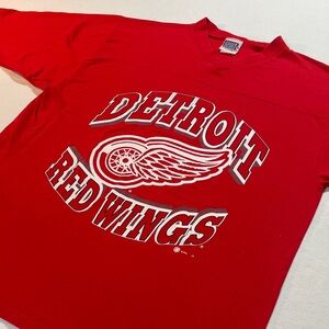 NHL 90’s Detroit Red Wings Red Short Sleeve T-Shirt XL Vintage EC